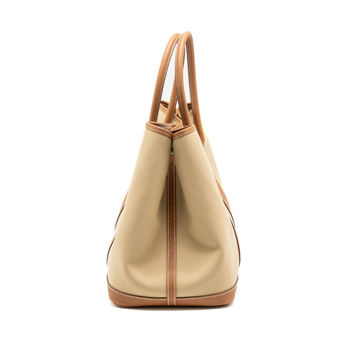 hermes-garden-party-36-canvas-leather-trench-gold-shw-stamp-u