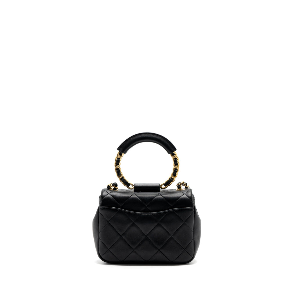 chanel-circular-handle-quilted-flap-bag-lambskin-black-brushed-ghw-1