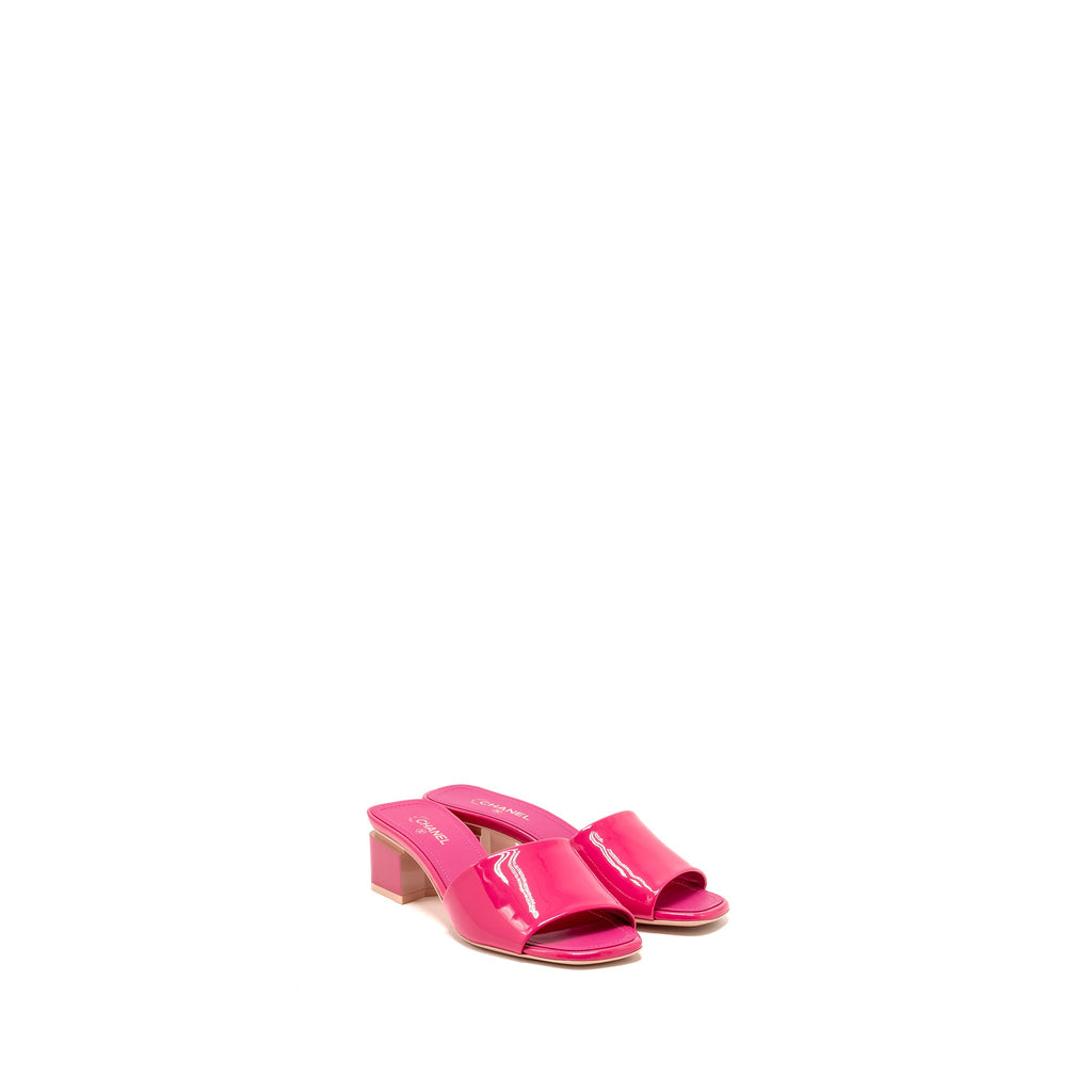chanel-size-37-sandals-patent-leather-pink