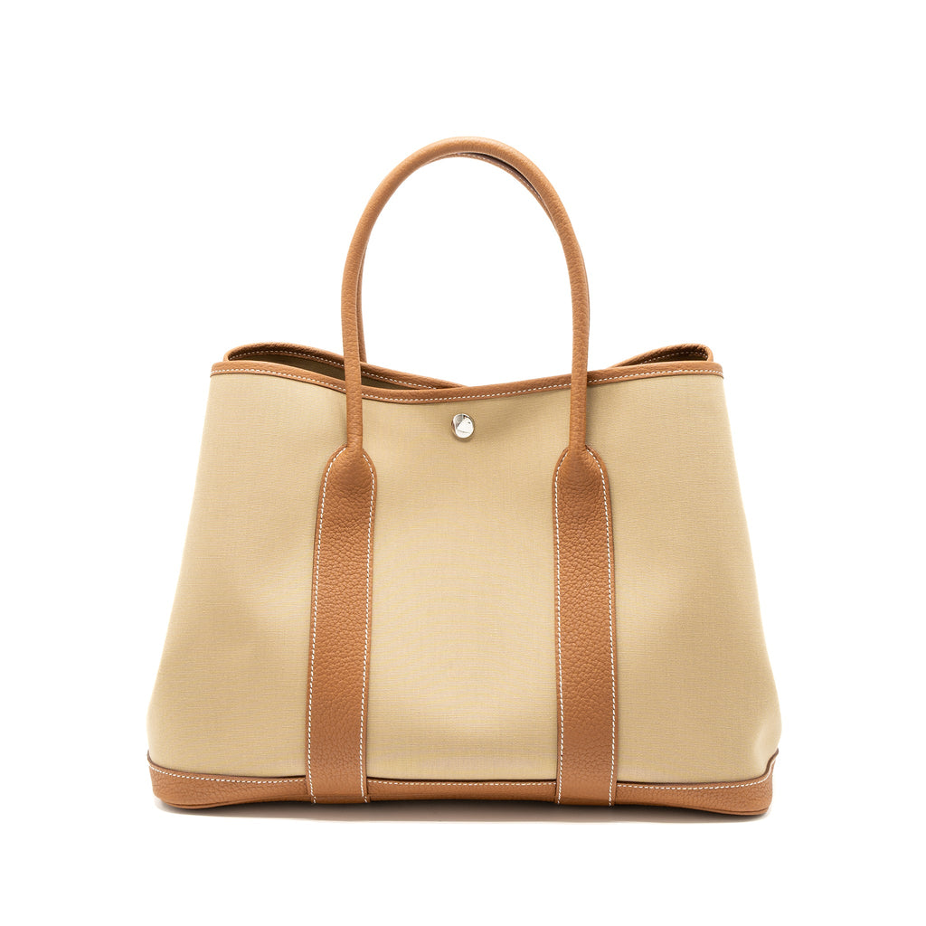 hermes-garden-party-36-canvas-leather-trench-gold-shw-stamp-u
