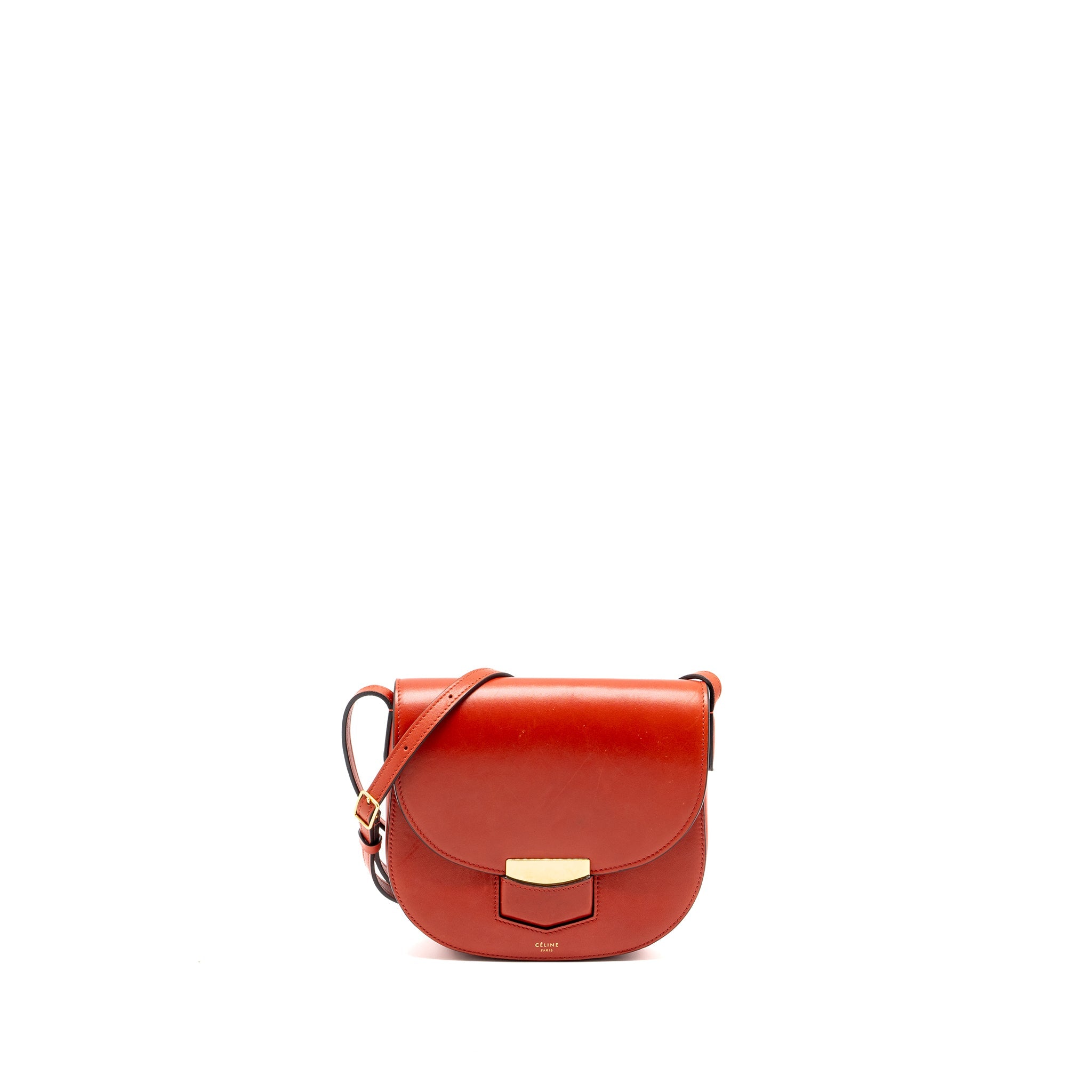 celine-troutteur-bag-leather-red-ghw