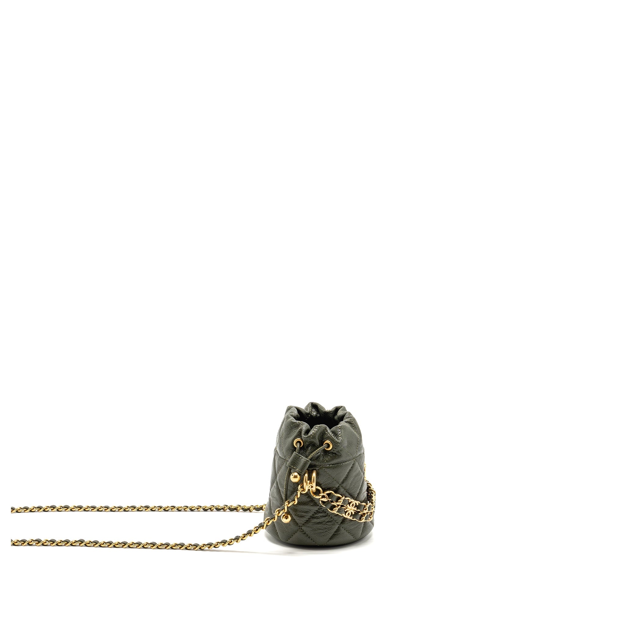 chanel-mini-bucket-bag-caviar-dark-green-ghw-microchip