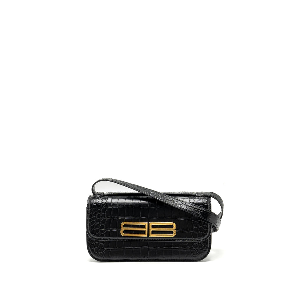 balenciaga-gossip-shoulder-bag-croc-embossed-calfskin-black-ghw