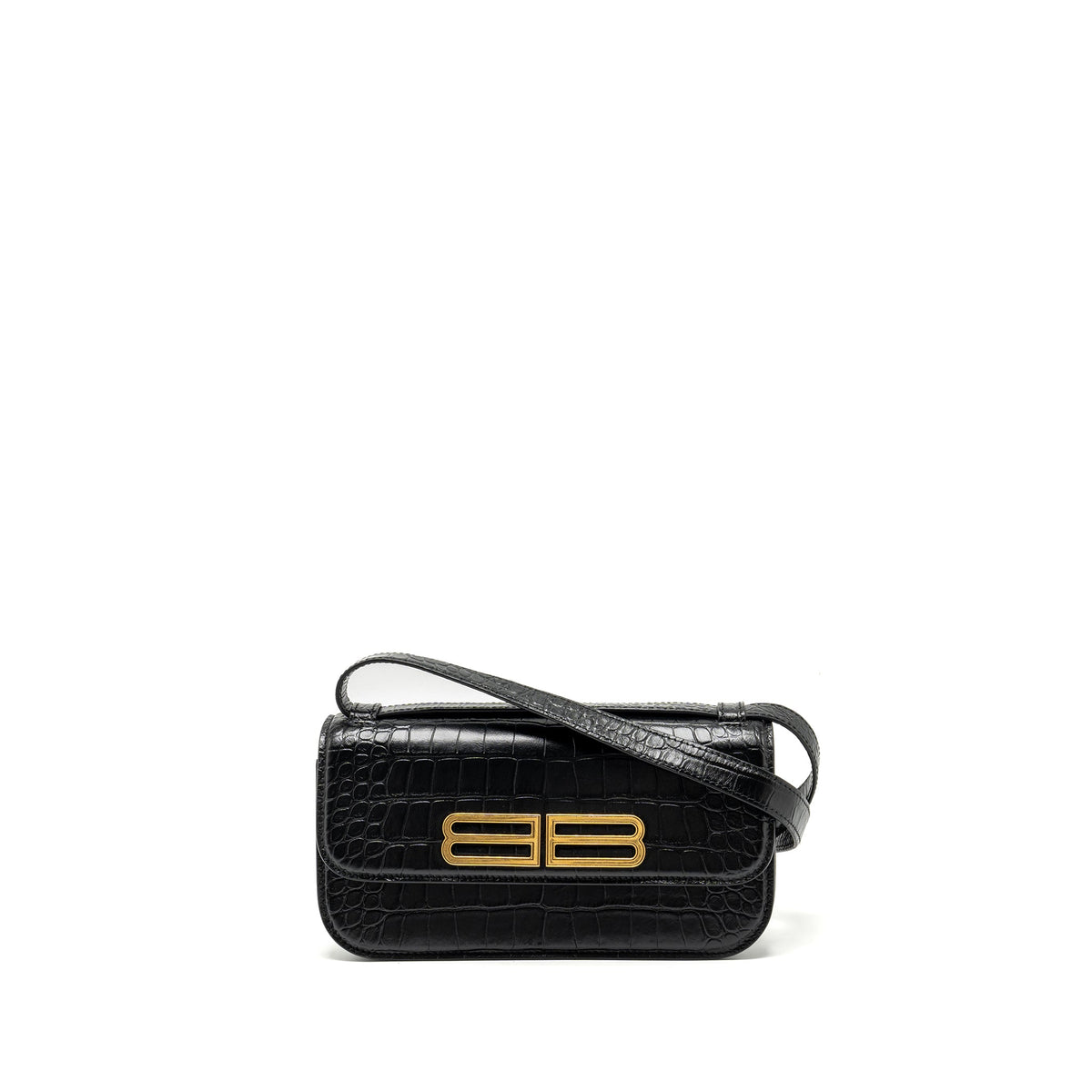 balenciaga-gossip-shoulder-bag-croc-embossed-calfskin-black-ghw