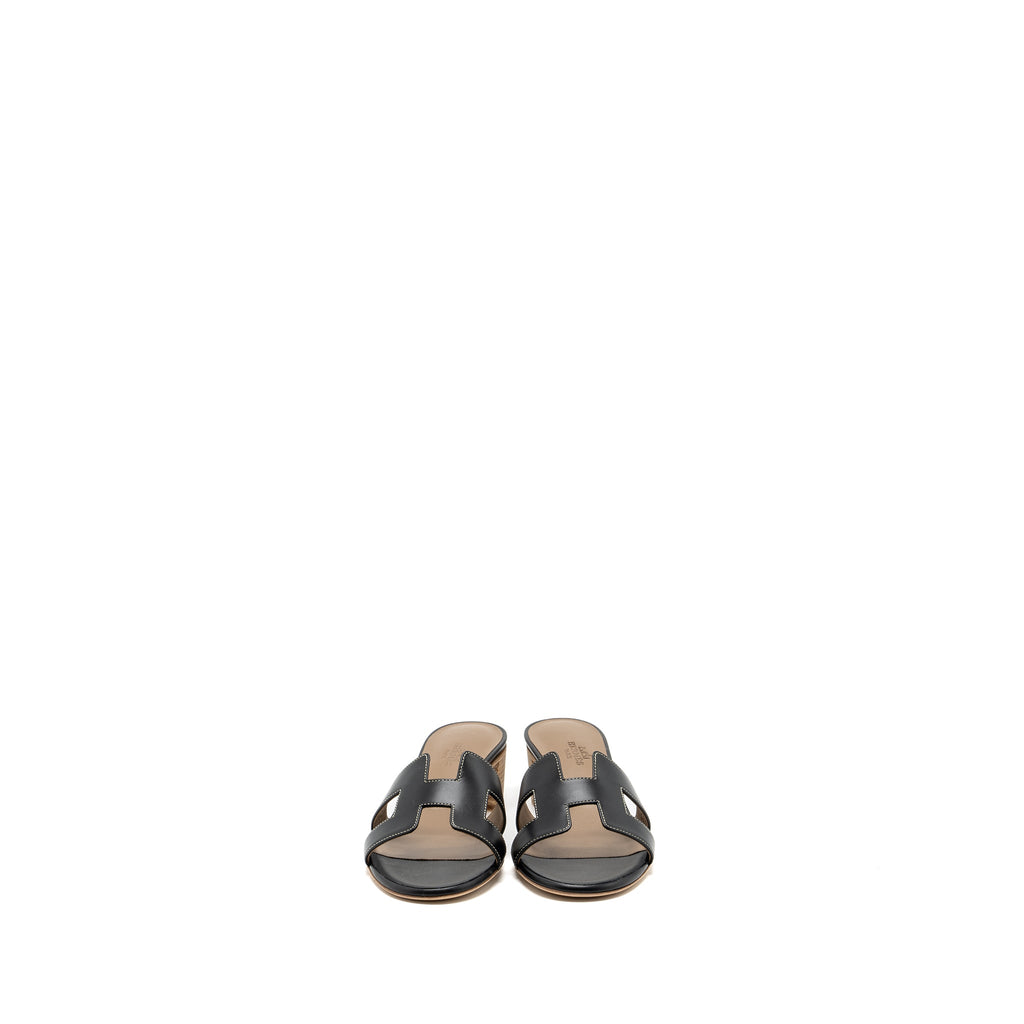 hermes-size-37-5-oasis-sandals-box-calfskin-leather-black