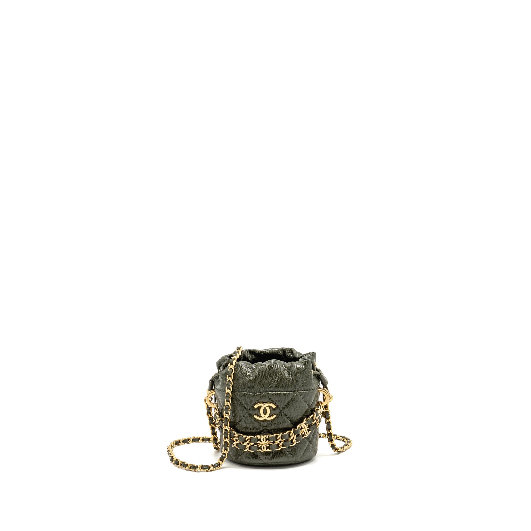 chanel-mini-bucket-bag-caviar-dark-green-ghw-microchip