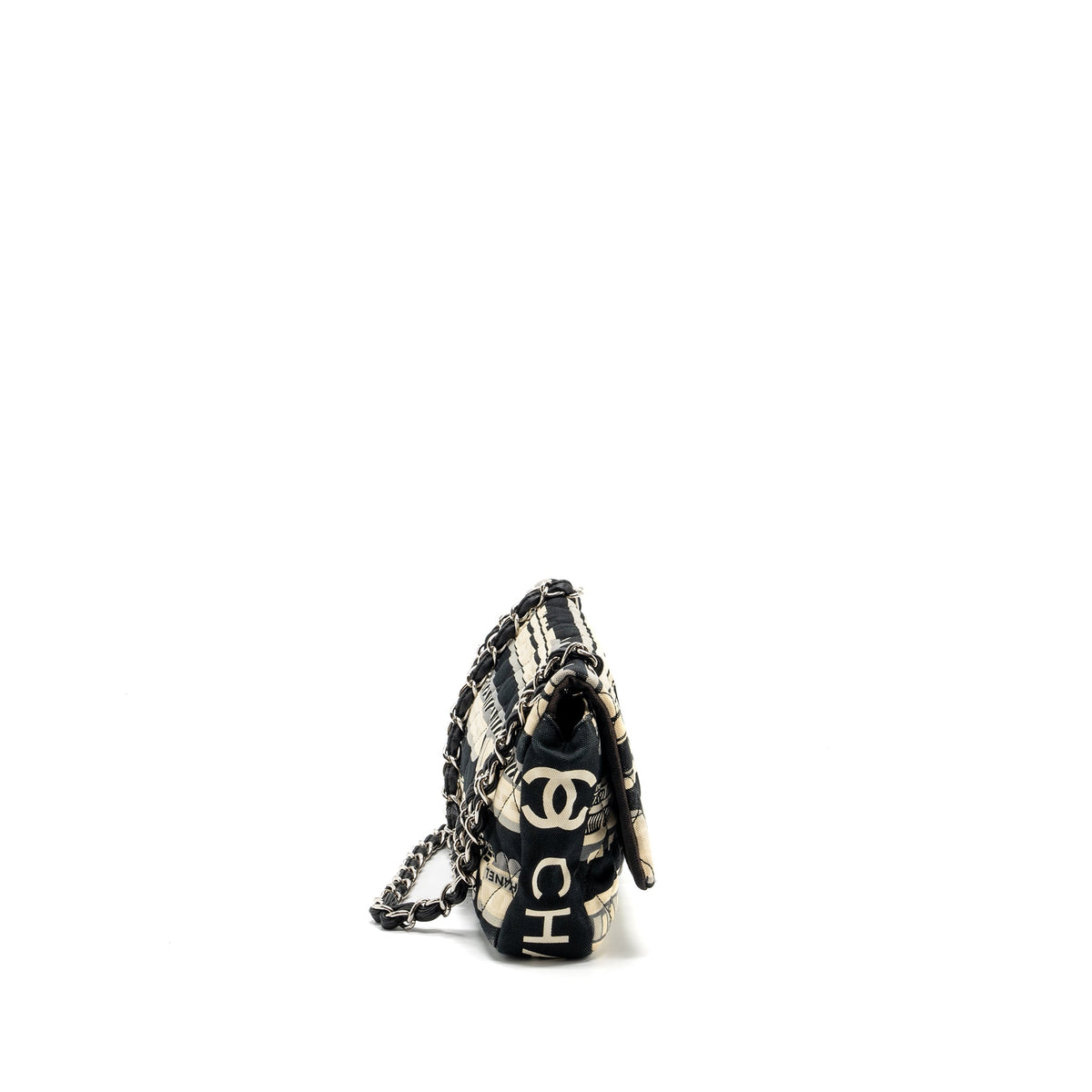 chanel-le-train-flap-bag-fabric-multicolour-shw