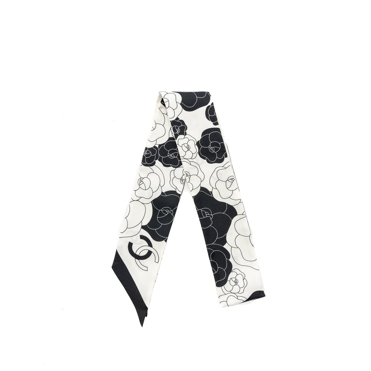 chanel-small-silk-scarf-twilly-cc-logo-black-white