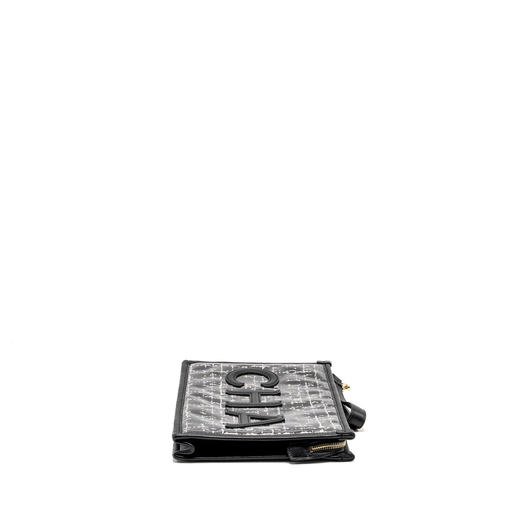 chanel-letter-logo-clutch-bag-tweed-pvc-lambskin-black-lghw