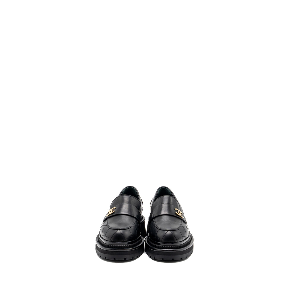chanel-size-36-5-cc-logo-loafer-black-ghw-1