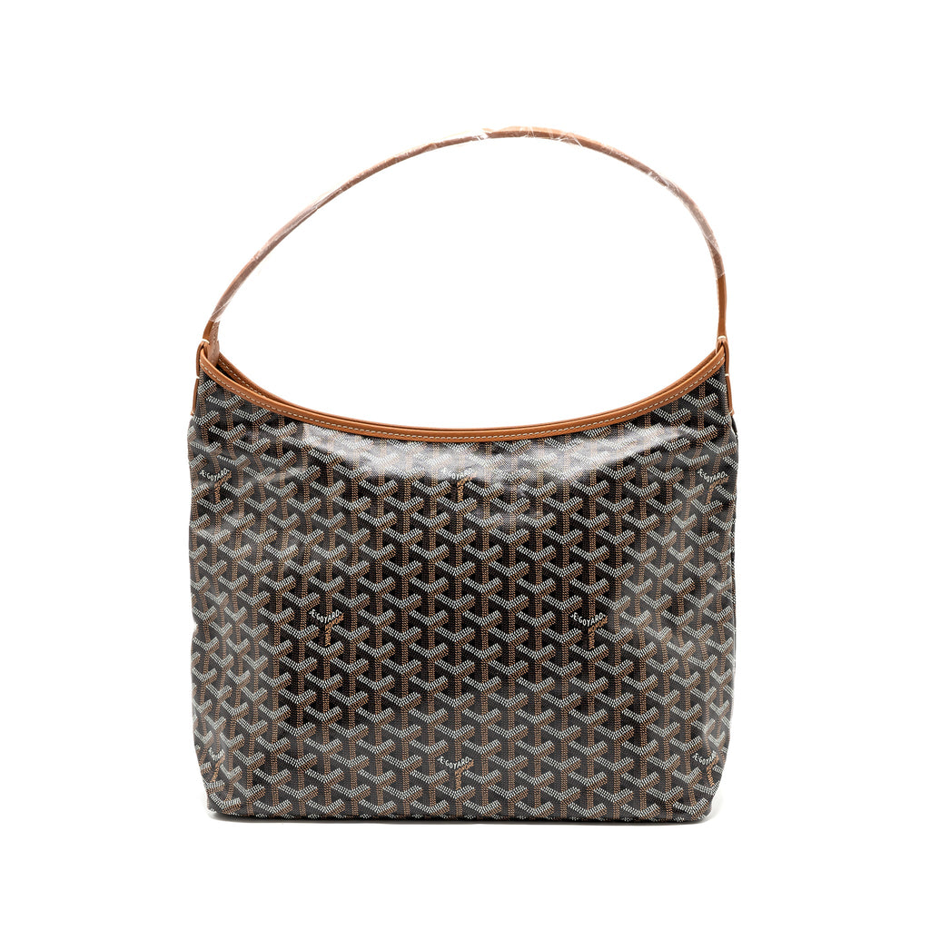 goyard-boheme-hobo-bag-canvas-calfskin-black-brown-shw