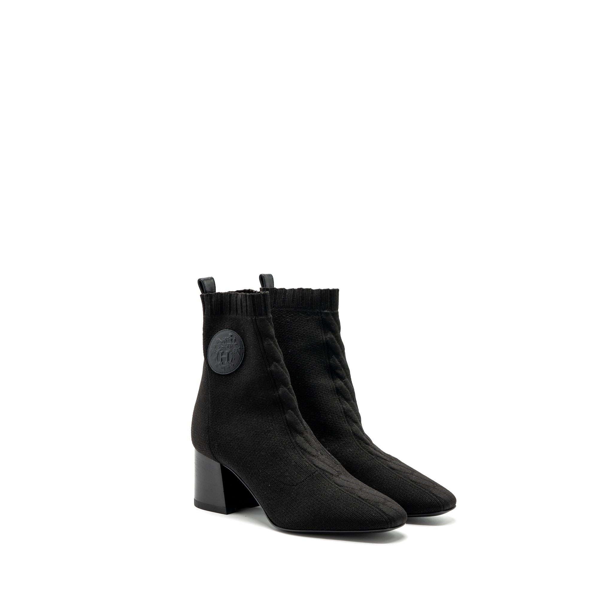 hermes-size-36-volver-60-ankle-boots-chenille-knit-calfskin-black