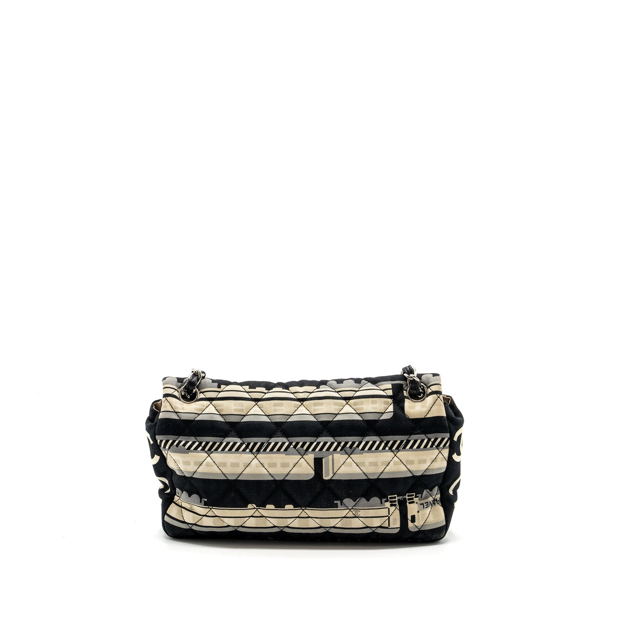 chanel-le-train-flap-bag-fabric-multicolour-shw