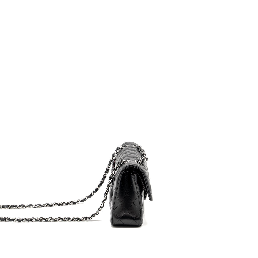 chanel-small-classic-double-flap-bag-lambskin-black-shw-microchip-1