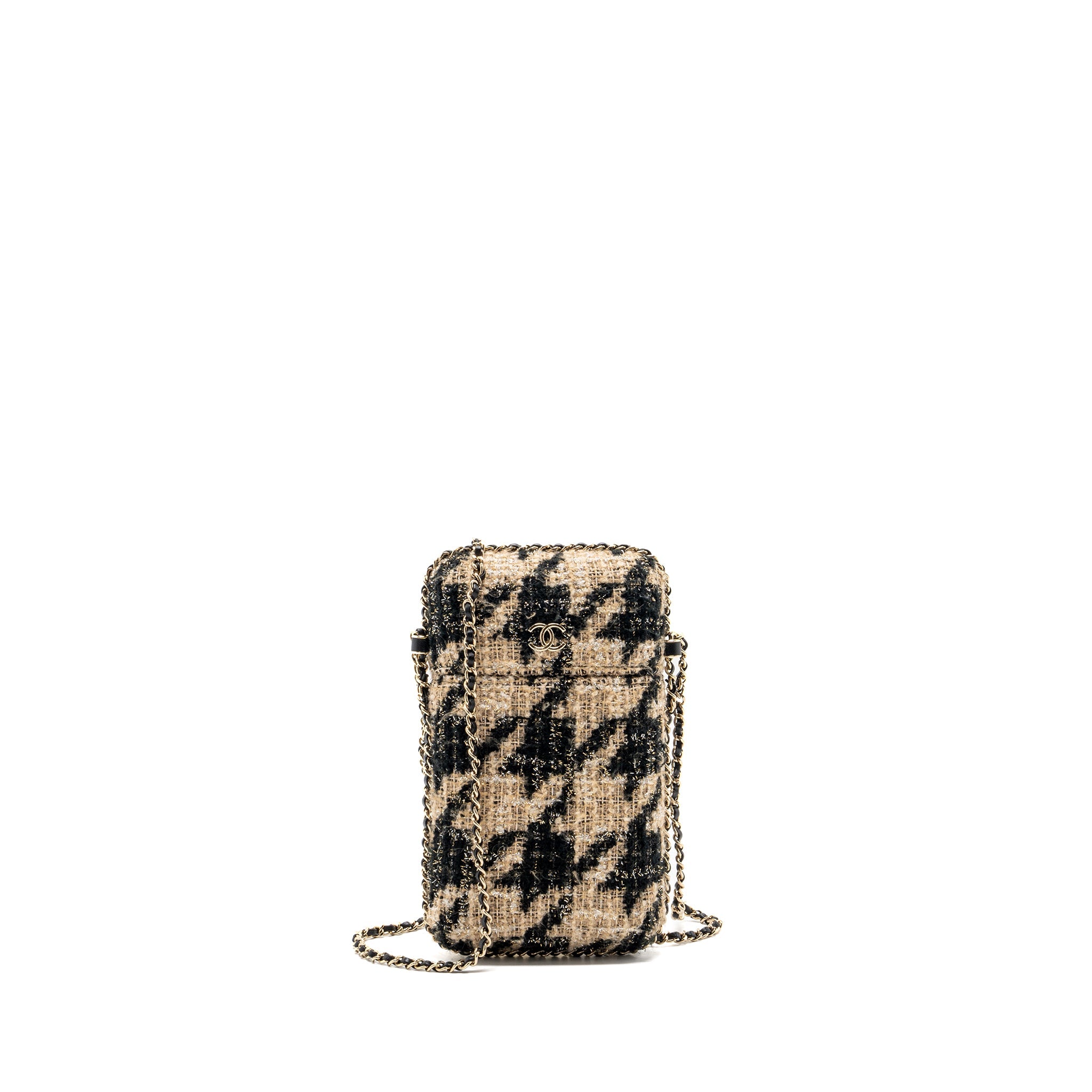 chanel-vertical-phone-case-tweed-multicolor-black-light-brown-lghw