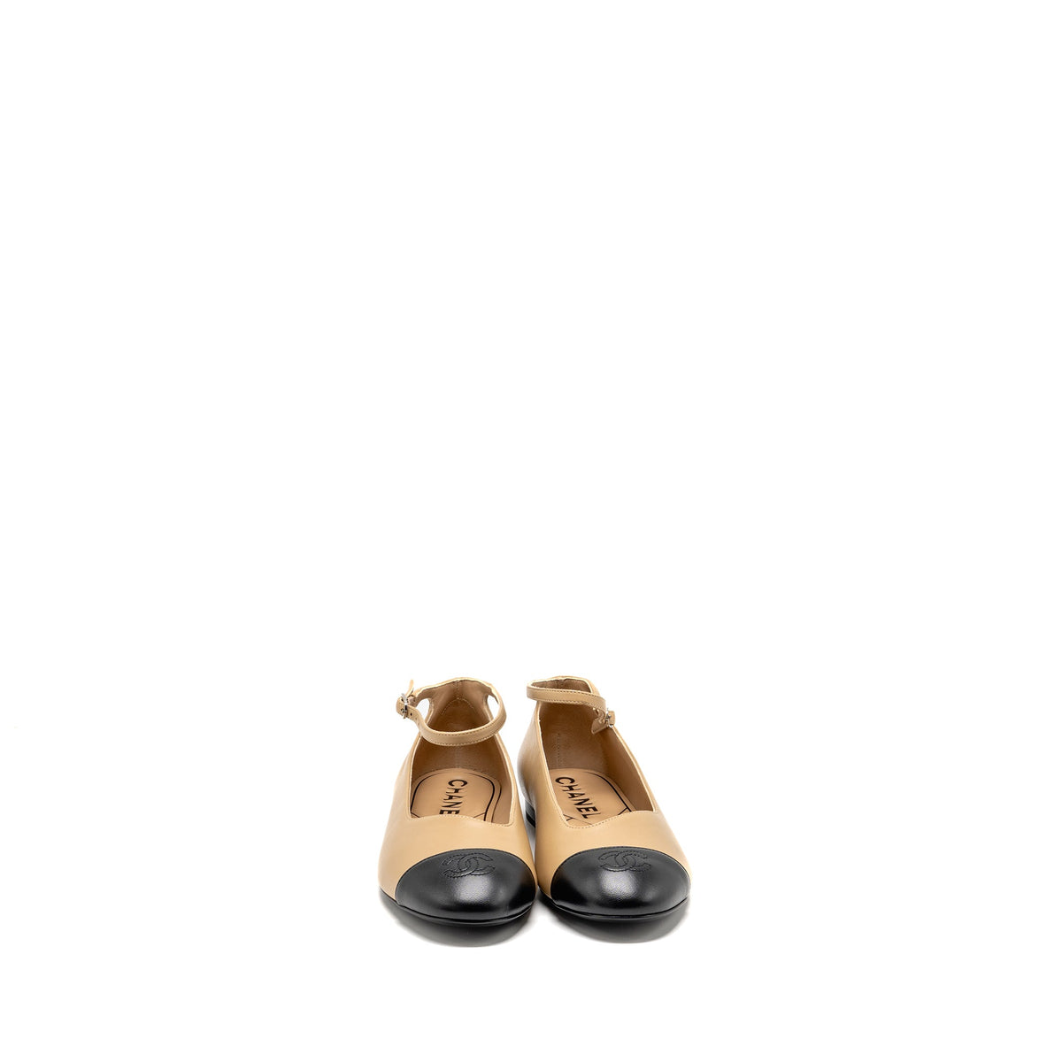 chanel-size-40-mary-janes-ballet-flats-lambskin-beige-black