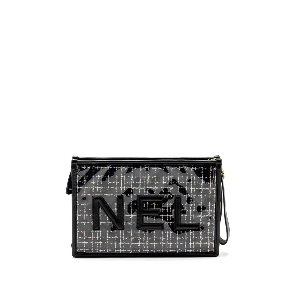 chanel-letter-logo-clutch-bag-tweed-pvc-lambskin-black-lghw