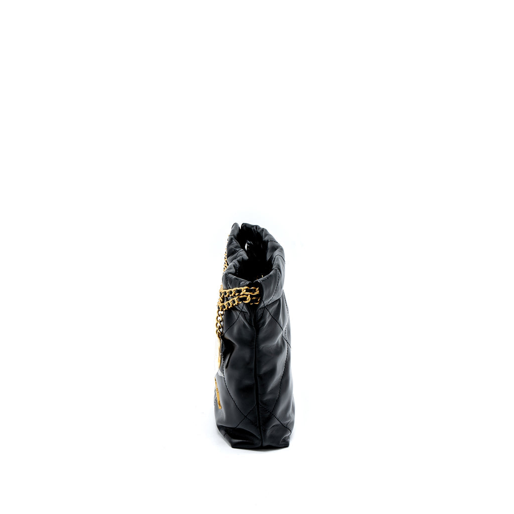 copy-of-chanel-23s-mini-22-bag-shiny-calfskin-black-brushed-ghw-microchip
