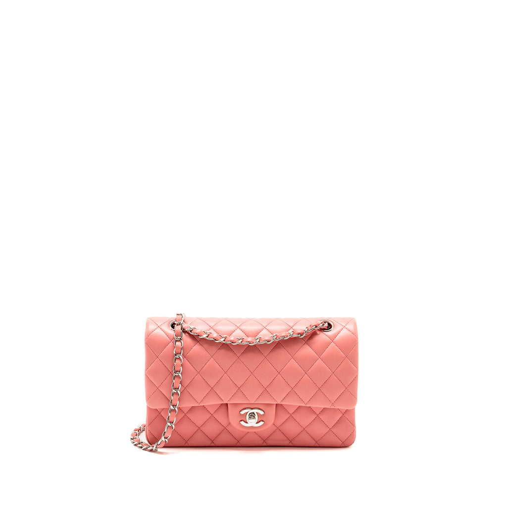 chanel-medium-classic-double-flap-bag-lambskin-pink-shw