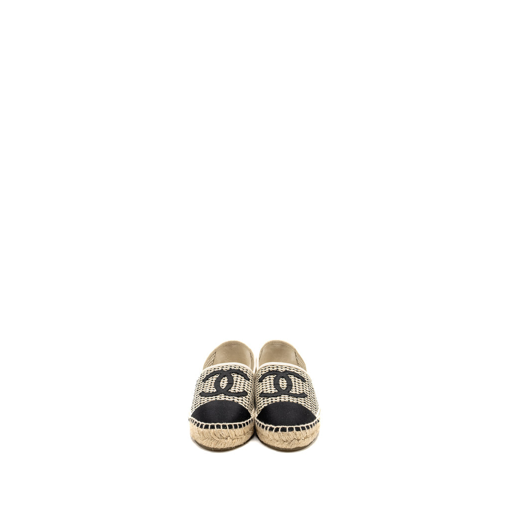 chanel-size-36-21p-espadrilles-mesh-grosgrain-beige-black