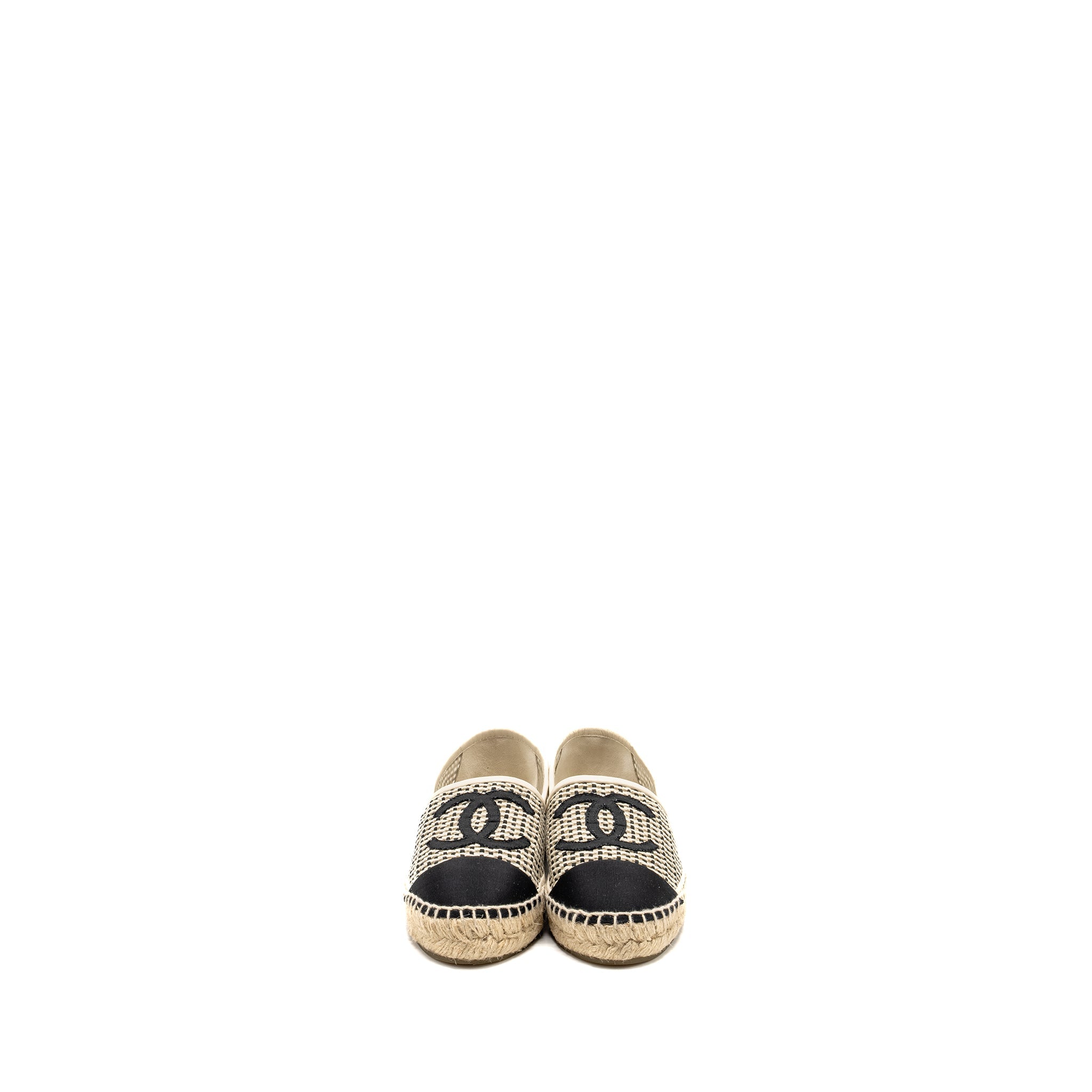 chanel-size-36-21p-espadrilles-mesh-grosgrain-beige-black