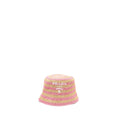 prada-size-m-bucket-hat-raffia-pink-tan