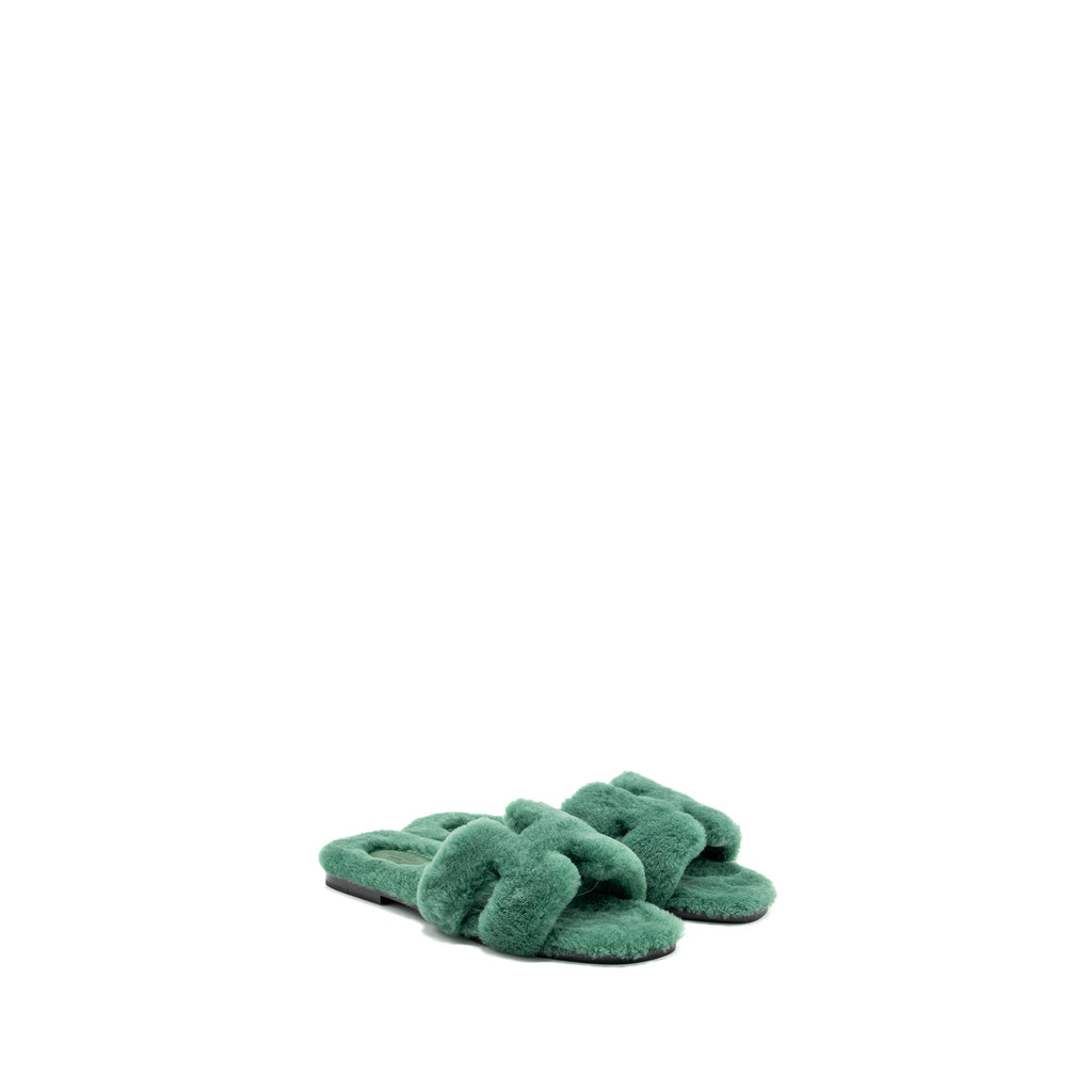 hermes-size-39-oran-sandal-shearling-vert-anglais