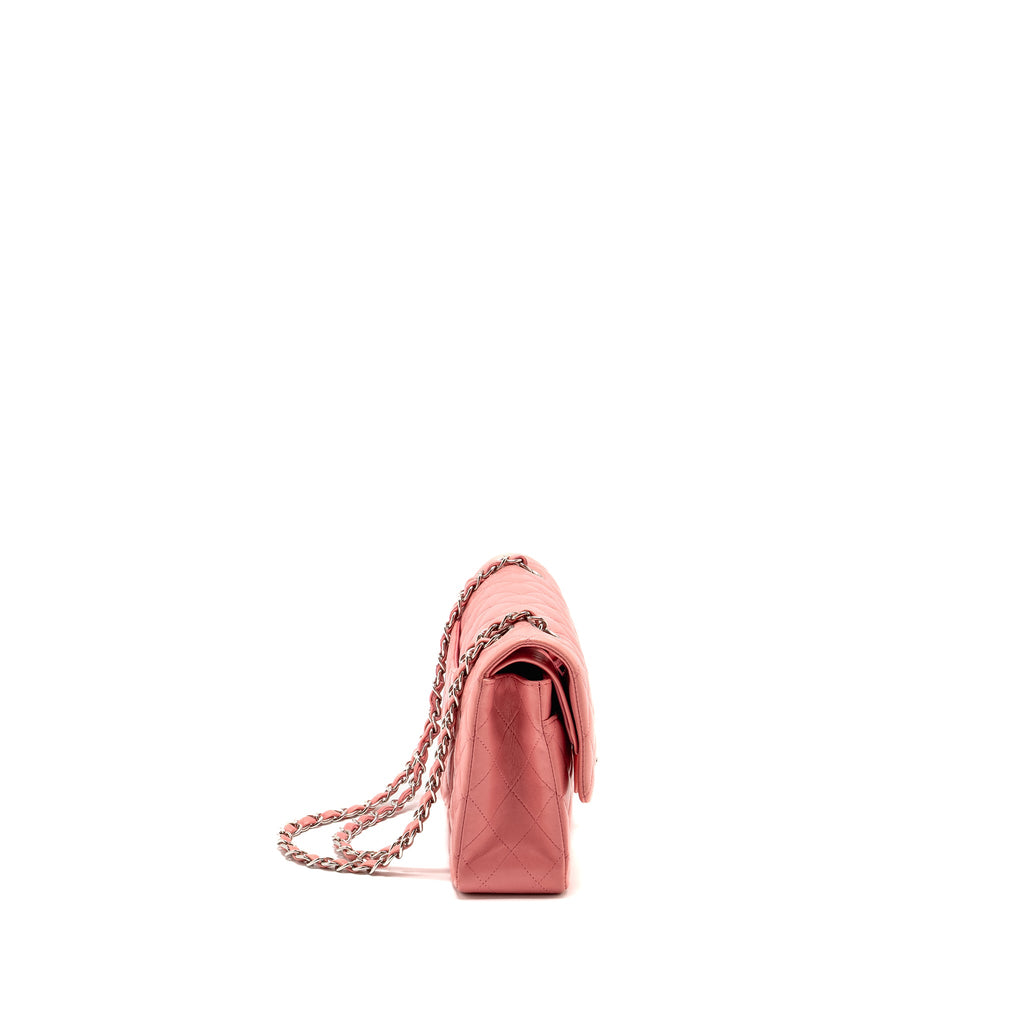 chanel-medium-classic-double-flap-bag-lambskin-pink-shw