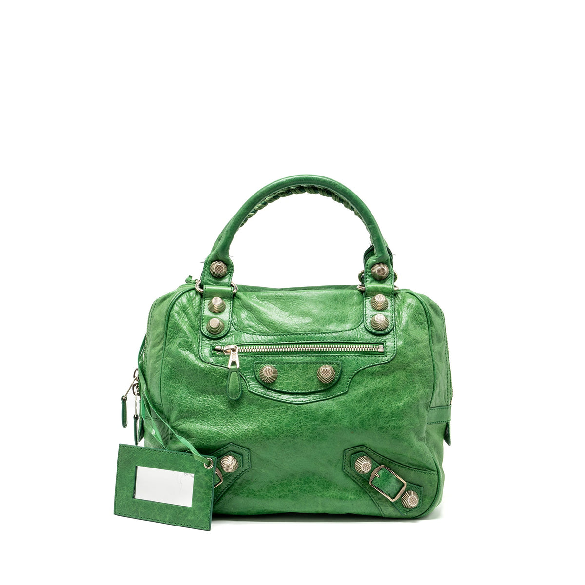 balenciaga-zip-handle-bag-green-shw