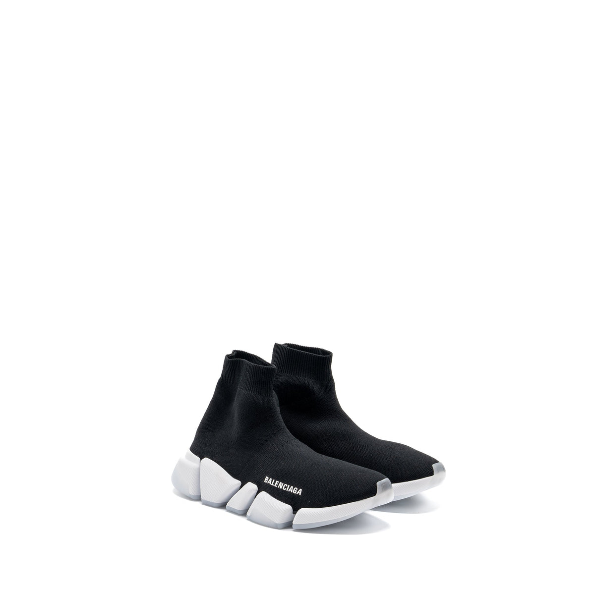 balenciaga-size-38-speed-2-0-recycled-knit-sneakers-black-white