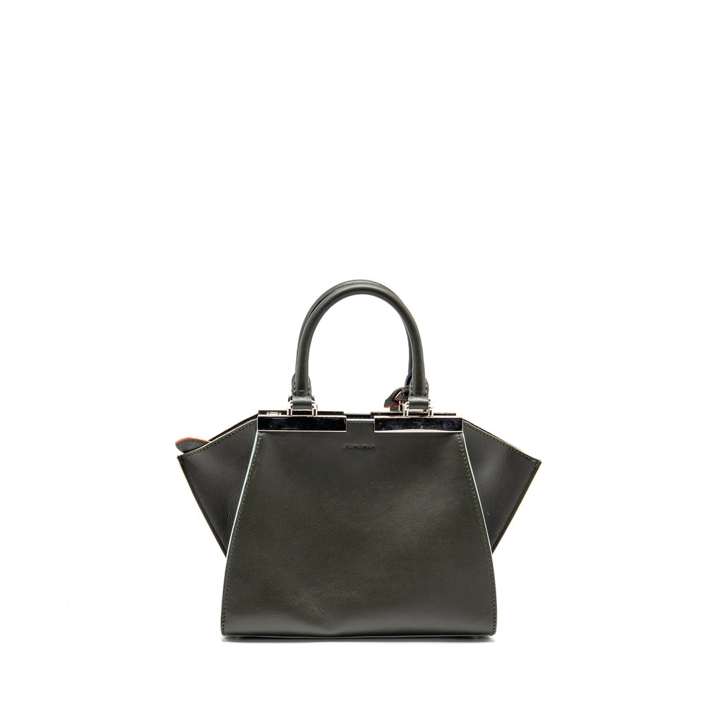 fendi-mini-3jours-tote-bag-calfskin-dark-green-shw