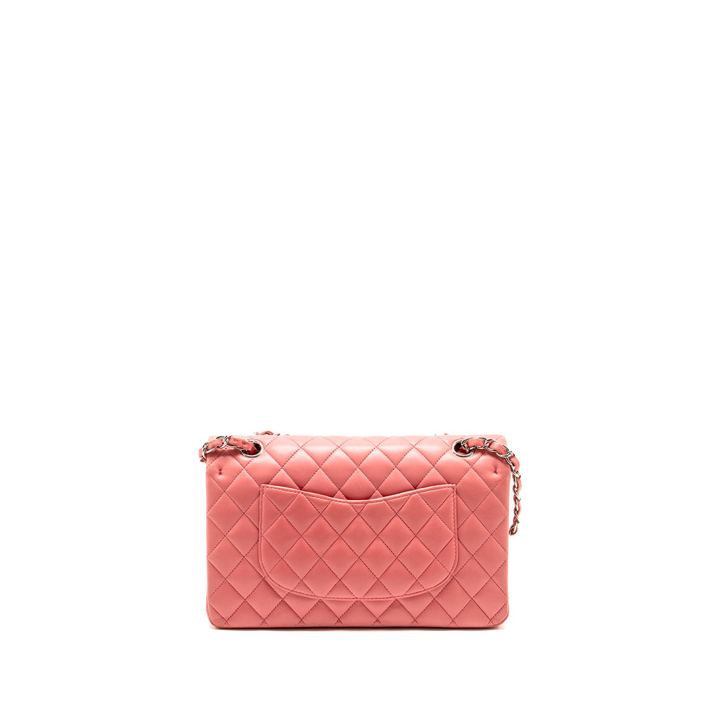 chanel-medium-classic-double-flap-bag-lambskin-pink-shw
