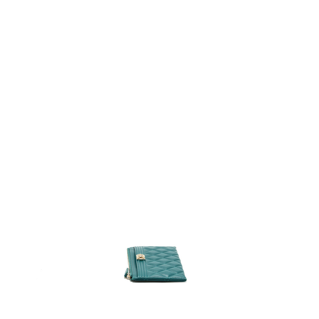 chanel-boy-zip-pouch-lambskin-green-lghw
