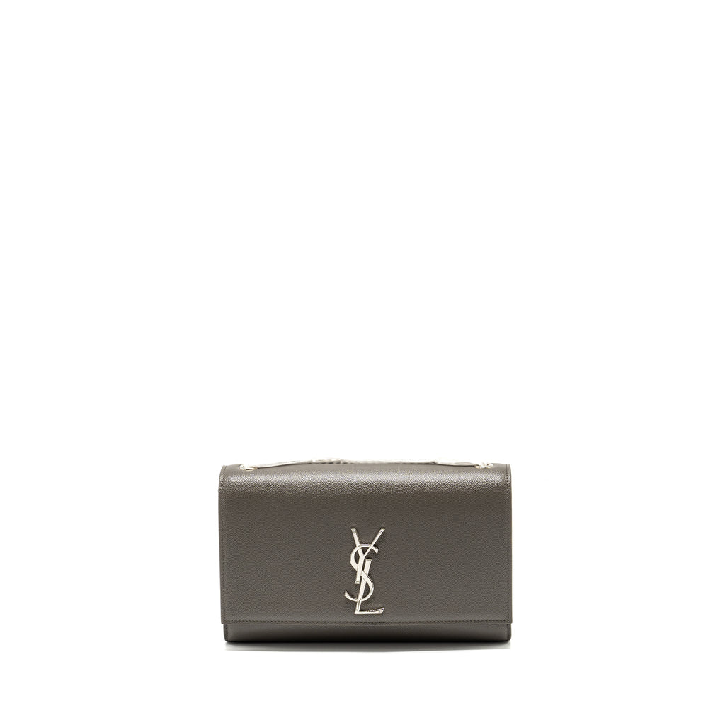 saint-laurent-ysl-medium-kate-bag-grained-calfskin-grey-shw
