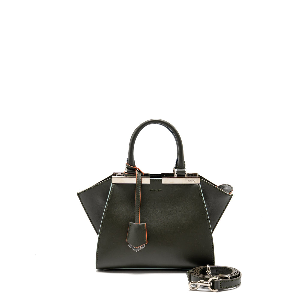 fendi-mini-3jours-tote-bag-calfskin-dark-green-shw