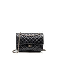 chanel-small-2-55-reissue-flap-bag-aged-calfskin-black-shw-copy