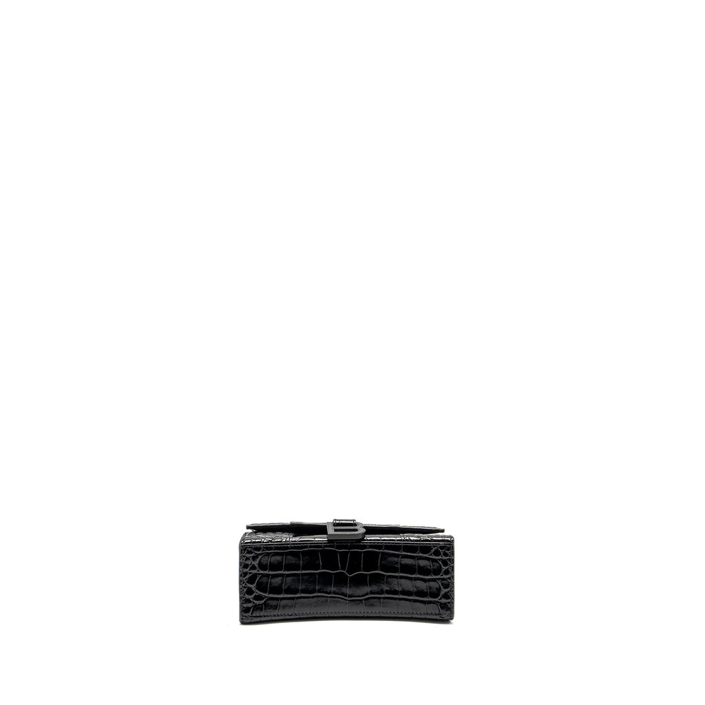 balenciaga-xs-hourglass-croc-embossed-calfskin-so-black