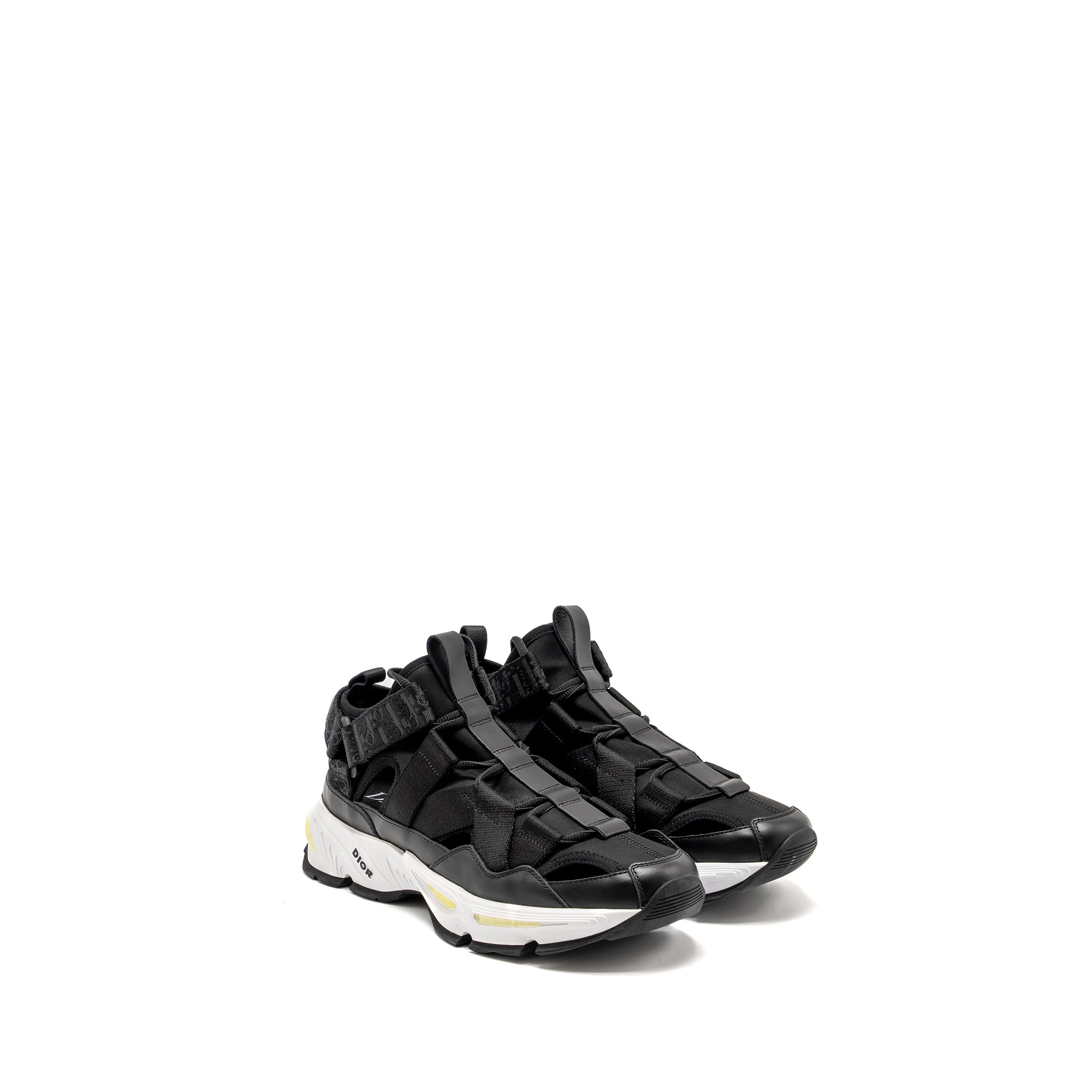 dior-size-42-cd-sandals-neoprene-leather-black-white