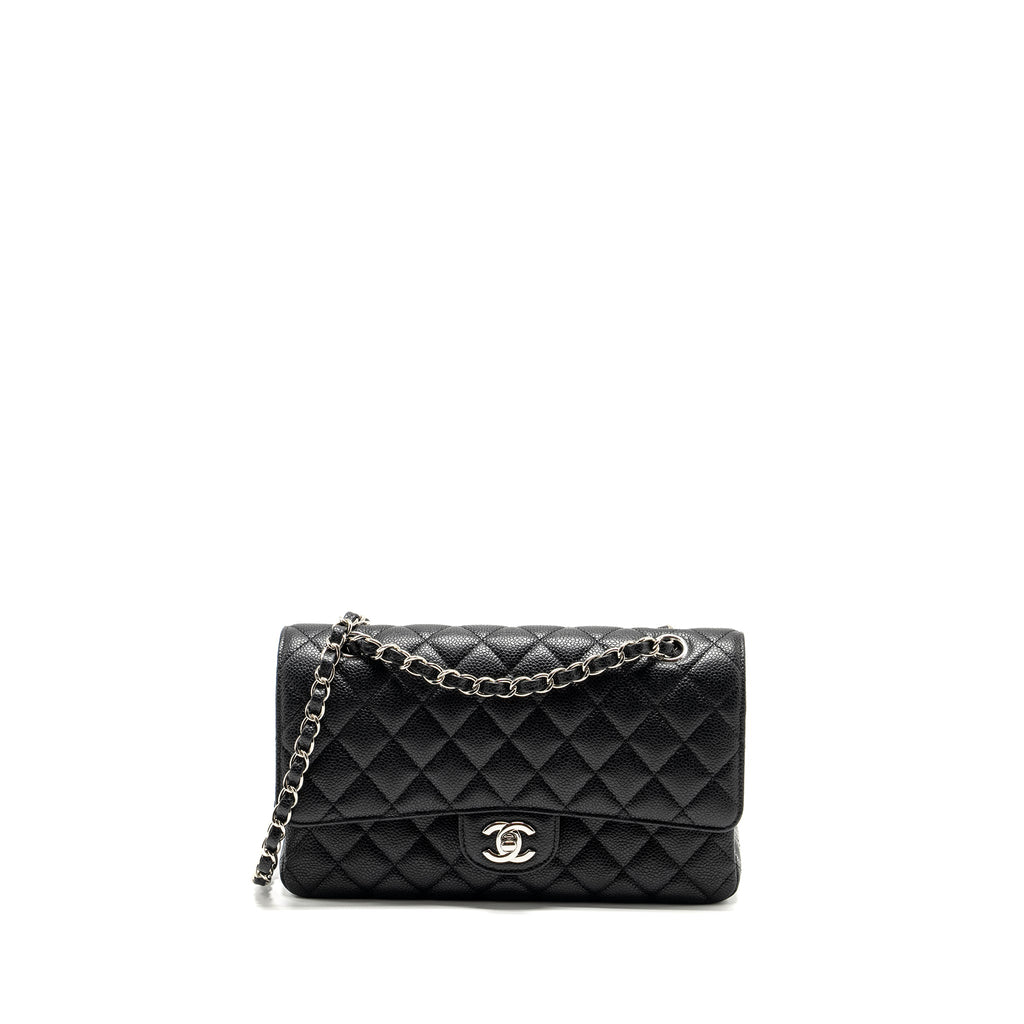 chanel-medium-classic-double-flap-bag-caviar-black-shw-10