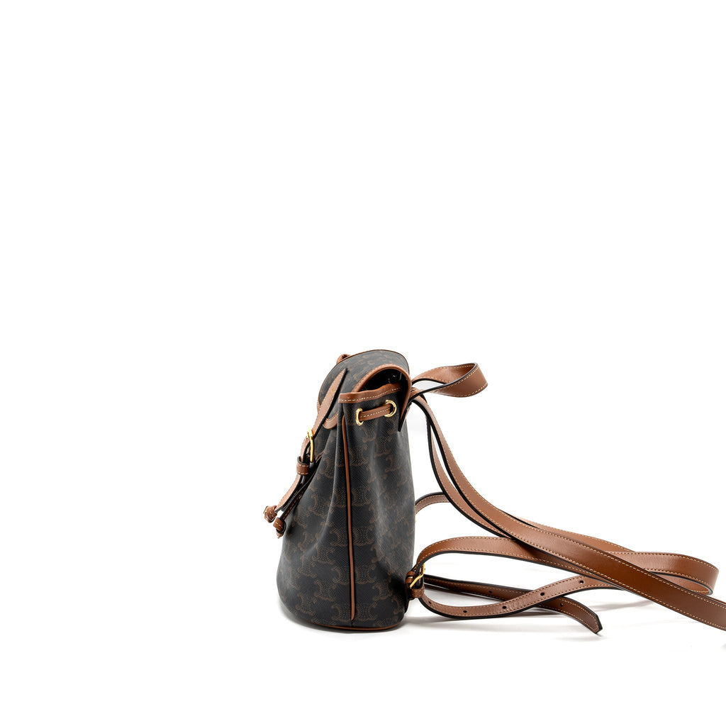 celine-mini-backpack-folco-triomphe-canvas-calfskin-tan-ghw-1
