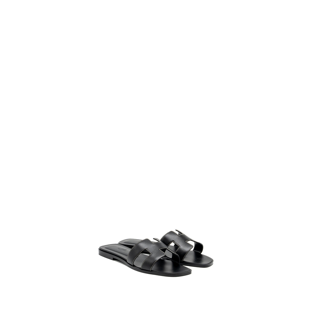 hermes-size-37-5-oran-sandals-calfskin-black