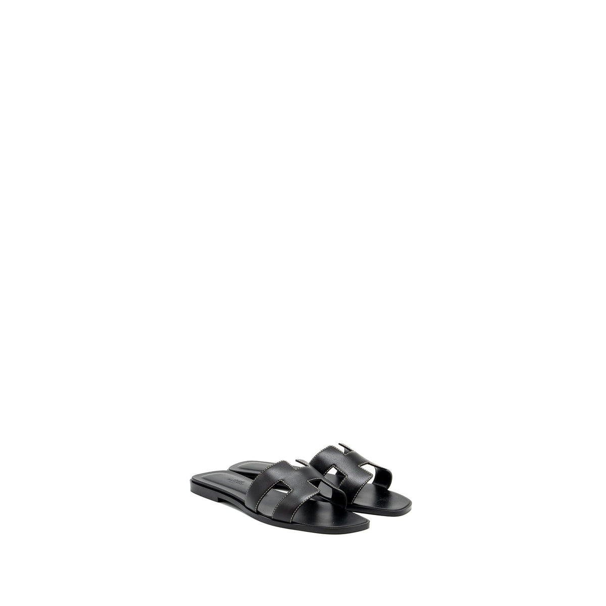 hermes-size-37-5-oran-sandals-calfskin-black