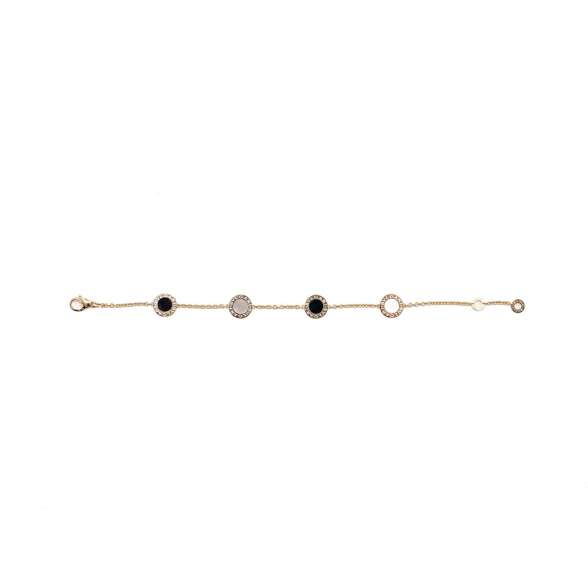 BVLGARI BRACELET MOTHER OF PEARL/ONYX ROSE GOLD