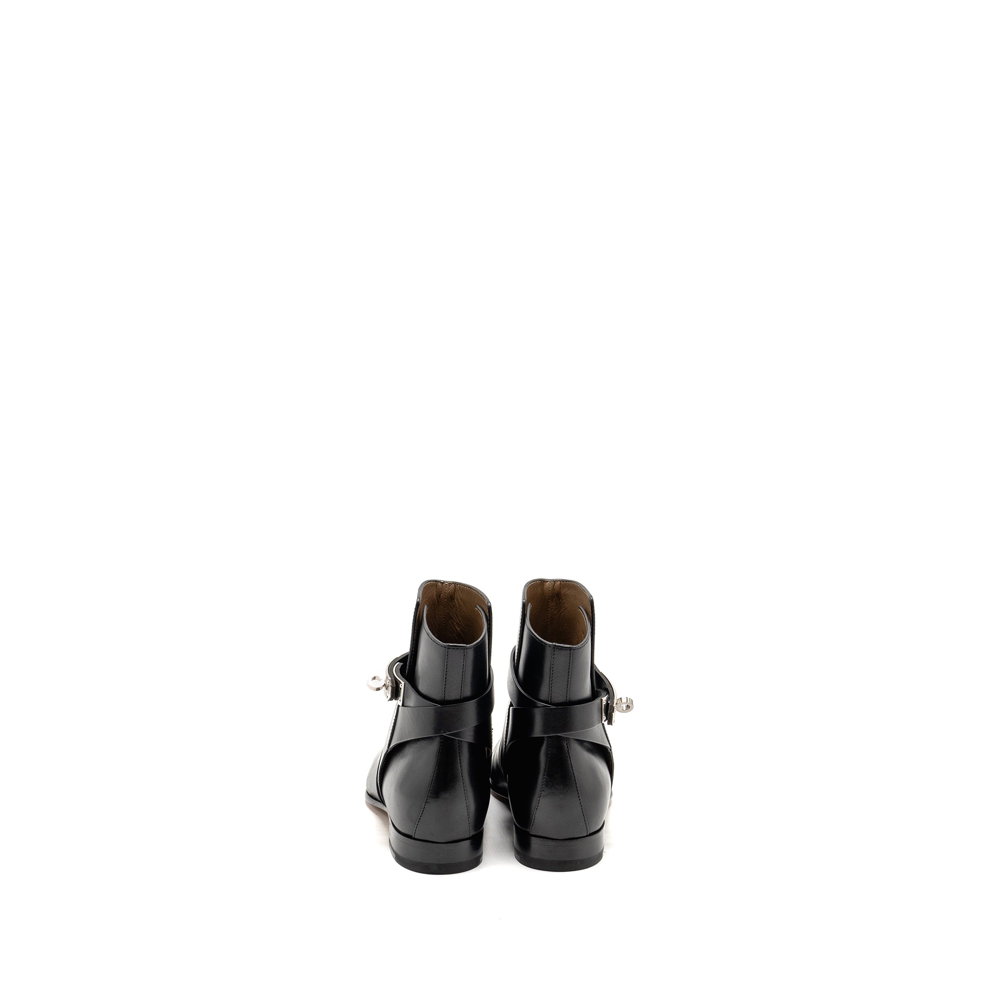 hermes-size-37-neo-ankle-boots-calfskin-black-shw-1
