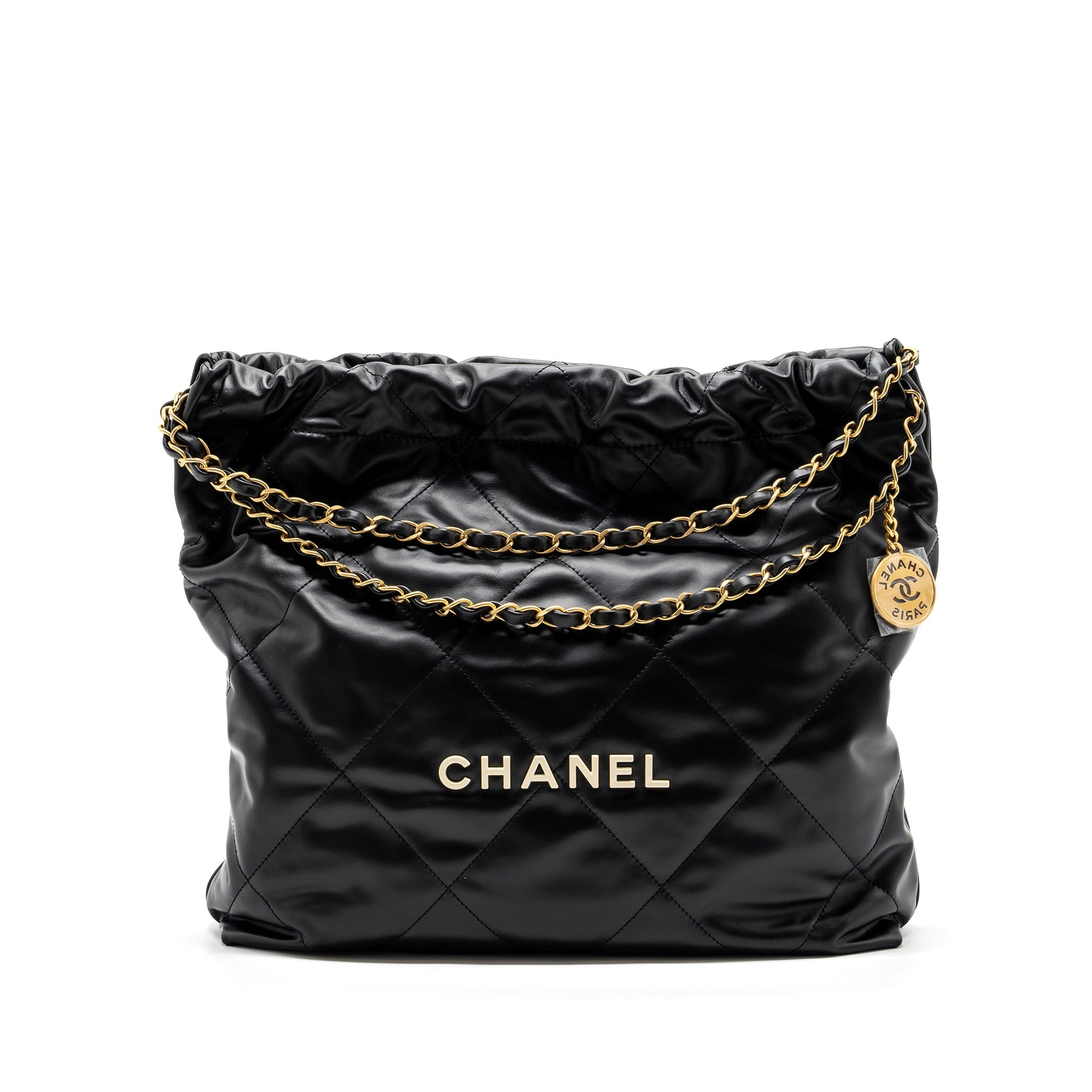 chanel-medium-22-bag-white-letter-calfskin-black-ghwmicrochip