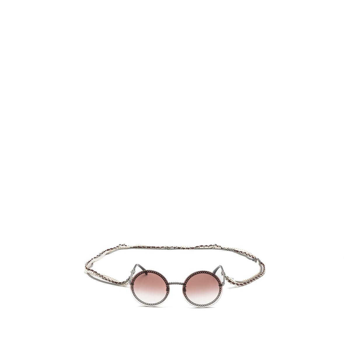 chanel-round-sunglasses-with-chain-red
