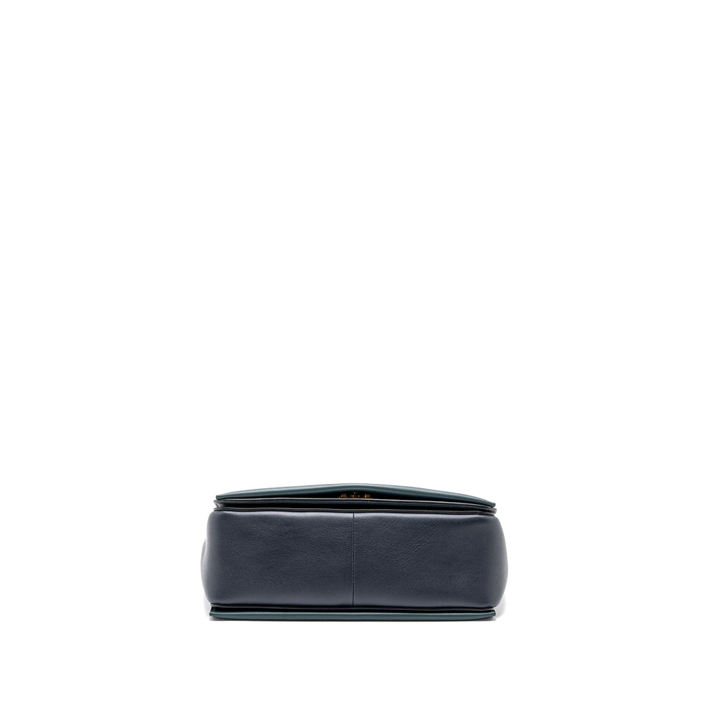 celine-frame-bag-calfskin-dark-green-dark-blue-ghw