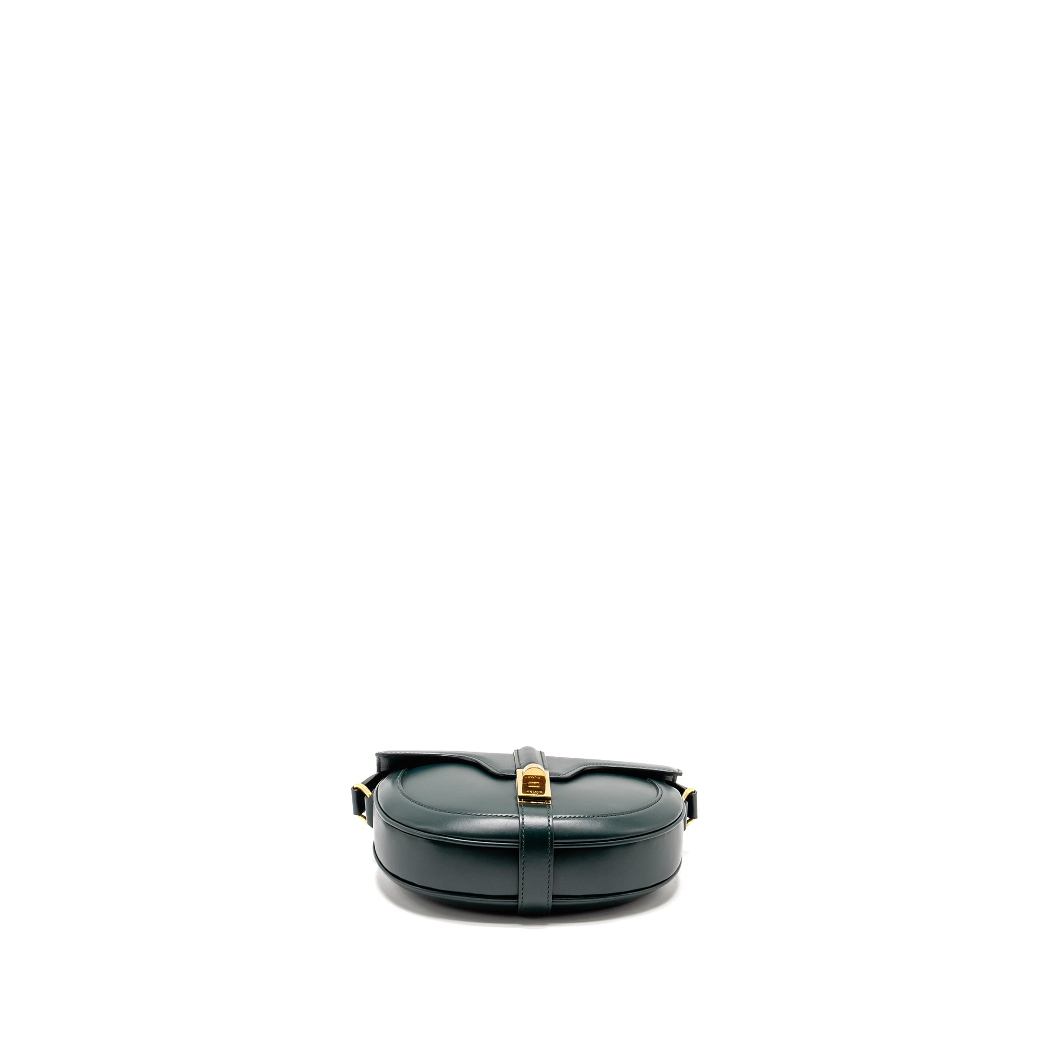 celine-small-besace-bag-calfskin-dark-green-ghw