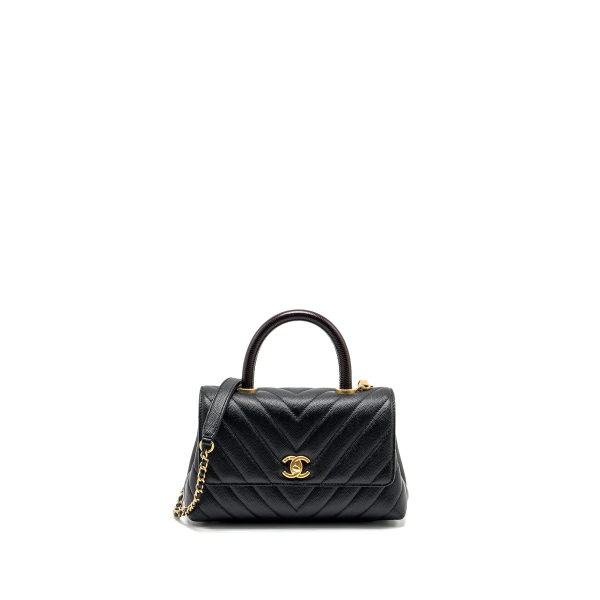 chanel-small-coco-handle-chevron-caviar-with-lizard-embossed-handle-black-ghw-copy