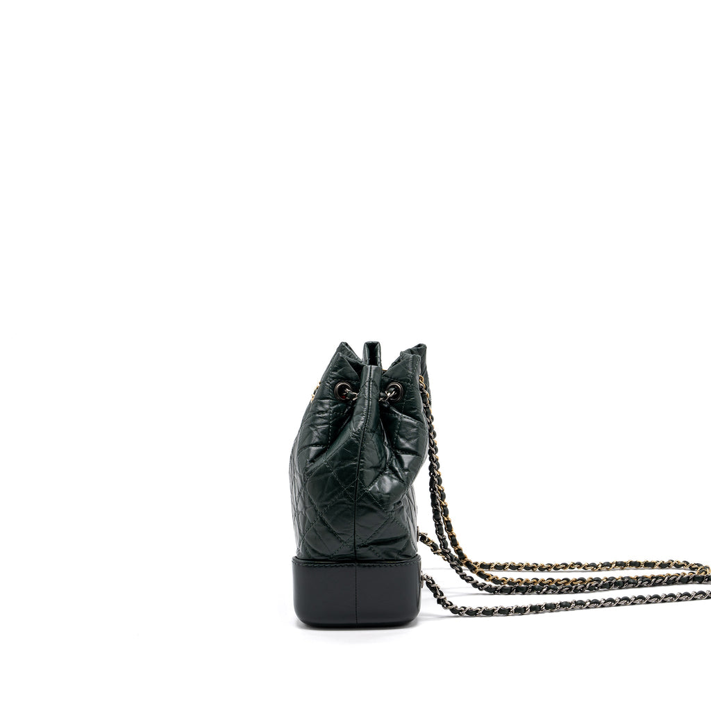 chanel-small-gabrielle-backpack-aged-calfskin-dark-green-multicolour-hardware